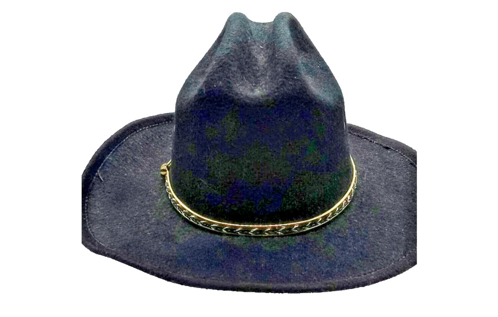 Vintage Mexican Cowboy Hat Black 5-X Felt Western Child Size 6.25 X-Small